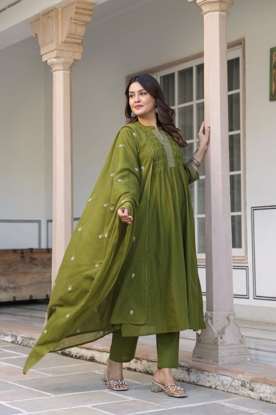 Bottle Green Straight Suit